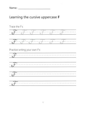 how to write a capital cursive f